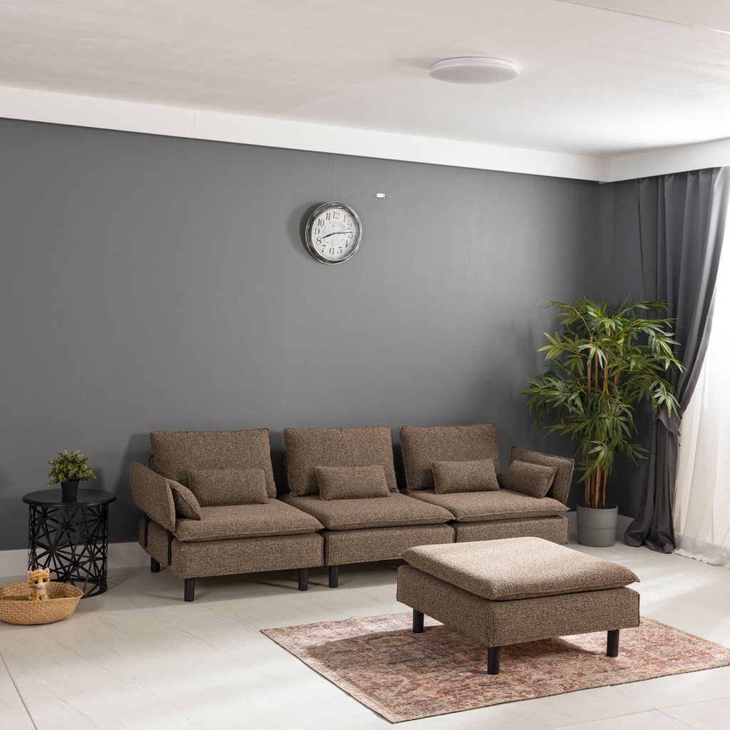 Canapé modulable LXsofa 3 places marron