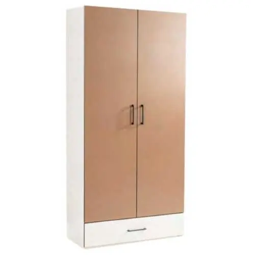 Wardrobe, 2 doors with drawer at the bottom