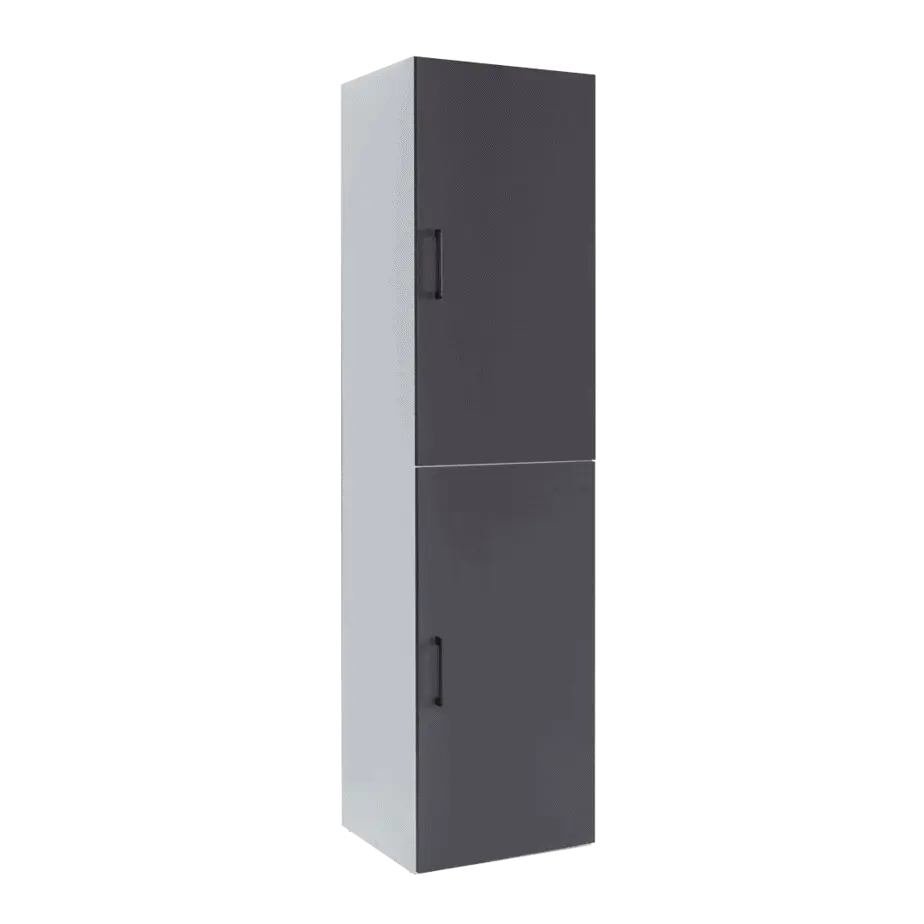 Vertical column wardrobe with 2 hinged doors