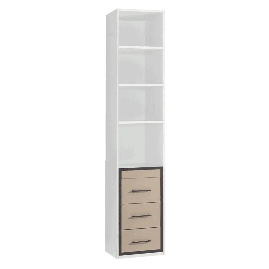 Bookcase with drawers underneath